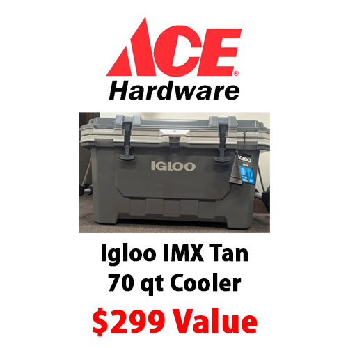 Ace Distribution Center $299 Igloo IMX Tan 70 qt Cooler