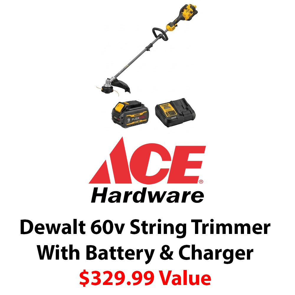 Ace Distribution $329.99 DeWalt 60v Cordless String Trimmer with Battery and Charger